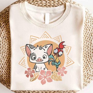 Disney Princess Moana Hei Hei And Pua Shirt, Disney Princess Shirt, Princess Moana Characters Shirt,Disney Moana Shirt, Disney Hei Hei Shirt