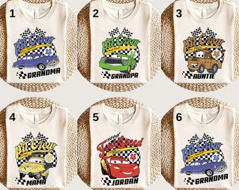 Disney Cars Character Shirt, Disney Cars Family Shirt, Disney Cars Birthday Party Shirt, Lightning McQueen Shirt, Disney Cars Sally Shirt
