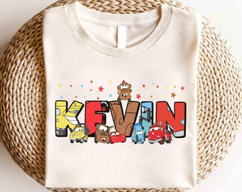 Disney Cars Custom Name Shirt, Disney Lightning McQueen Shirt, Disney Cars Matching Shirt, Piston Cup Shirt, Disney Cars Birthday Shirt