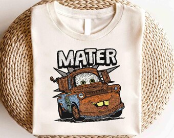 Chemise Cars Disney Tow Mater, chemise McQueen Cars, chemise de champion de la Piston Cup, chemise Tow Mater, chemise d'anniversaire de voitures, chemise voitures radiateur ressorts