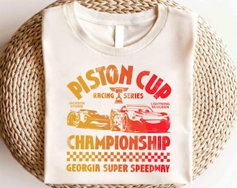 Camiseta de Disney Cars Lightning Mcqueen y Jackson Storm, camiseta de Disney Cars, camiseta a juego de Disney Cars, camiseta de Radiator Springs, camiseta de Piston Cup