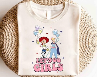 ディズニー レッツゴー ガールズ シャツ、トイストーリー ボーピープとジェシー ウエスタン シャツ、ディズニー ガール トリップ シャツ、トイストーリー シャツ、トイストーリー キャラクター シャツ