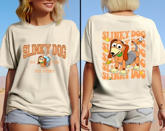 Disney dubbelzijdig Toy Story Slinky Dog Shirt, Disney Slinky Dog Shirt, Toy Story Dog Shirt, Disney Dog Shirt, Toy Story Woody's Dog Shirt