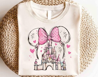 Disney Watercolor Castle Shirt, Watercolor Castle Shirt, Magic Kingdom Shirt, Disney Girls Trip Shirt,Minnie Mouse Watercolor Castle Shirt