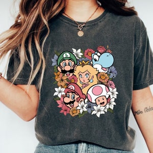 Super Mario Blumen Shirt, Super Mario Bros Shirt, Super Mario World Shirt, Super Mario Kostüm, Mario Shirt, Super Mario Geburtstag Shirt, Mario Geschenk
