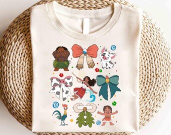 Disney Princess Moana Coquette Bows Shirt, Disney Girl Shirt, Disney Princess Shirt, Princess Moana Bow Shirt, Disney Princess Bow Shirt