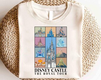 Camiseta de Disney Castle The Royal Tour, camiseta de Disney Castle, camiseta de Magic Kingdom, camiseta de Disney Girls Trip, camiseta de Minnie Mouse Watercolor Castle