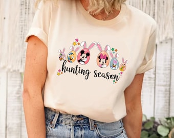Disney Hunting Season Easter Eggs Shirt, Happy Easter Egg Shirt,Mickey Friends Easter Egg Shirt,Disney Characters Happy Easter Shirt