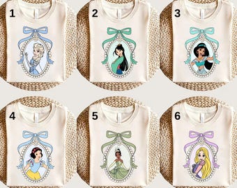 Camiseta con lazo de princesa Disney, camiseta con lazo de princesa, camiseta de viaje de chicas Disney, camiseta de princesa a juego, camiseta del Reino Mágico, camiseta de mejores amigas Disney