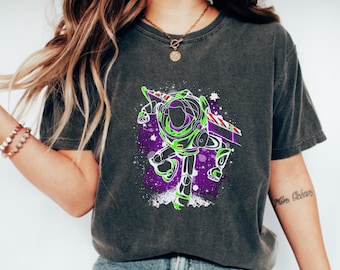 Camiseta con silueta de Buzz Lightyear de Toy Story de Disney, camiseta de la película Toy Story, camiseta de Buzz Lightyear, camiseta de Toy Story Infinity and Beyond