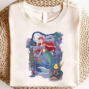 Camiseta de La Sirenita de Disney, camiseta de Ariel Flounder, camiseta de la Princesa Ariel, camiseta de Disney Girls Trip, camiseta de cumpleaños de princesa, camiseta Magic Kingdom