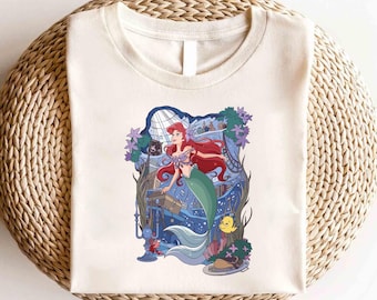 Camiseta de La Sirenita de Disney, camiseta de Ariel Flounder, camiseta de la Princesa Ariel, camiseta de Disney Girls Trip, camiseta de cumpleaños de princesa, camiseta Magic Kingdom