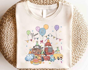 Disney Cars Lightning Mcqueen Birthday Shirt, Disney Tow Mater Shirt, Birthday Boy Shirt, Disney Cars Matching Shirt, Radiator Springs Shirt