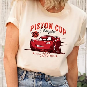 Retro Lightning McQueen 95 Disneyland Shirt, Cars Family Disneyworld Vacation Shirts, Piston Cup Shirt, Cars Family Vacation Shirt, Disney Cars