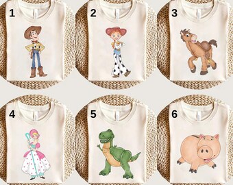 Disney Toy Story Charakter Shirt, Disney Toy Story Gruppe Shirt, Buzz Woody Jessie Slinky Aliens Rex Shirt, Disney Toy Story Geburtstag Shirt