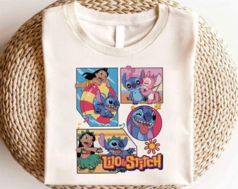 Camiseta de Disney Lilo y Stitch: Amigos, Disney Stitch, Stitch Ohana, Ohana significa familia, Reino Mágico, Aloha Hawaii