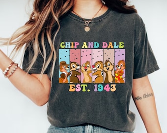 Chip and Dale Shirt, Chip N Dale Shirt,Vintage Chip and Dale Shirt,Disney Characters Shirt, Double Trouble Chip and Dale Shirt,Disney Couple