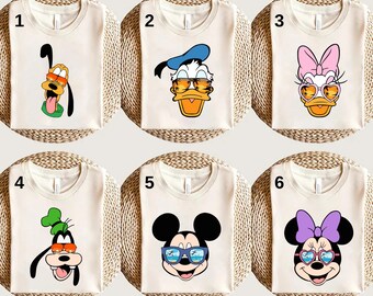 Camiseta de Mickey y sus amigos de Disney, camiseta de personajes de Disney, camiseta infantil de Mickey de Disney, camiseta de vacaciones familiares de Disney, camiseta del Reino Mágico