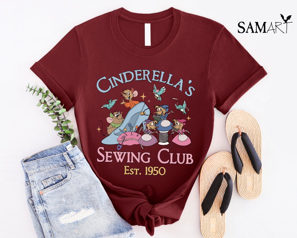 Vintage Disney Cinderella's Sewing Club Est 1950 Shirt,disney