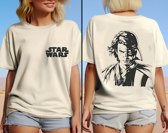 Disney Anakin Skywalker Star Wars dubbelzijdig shirt, Darth Vader-shirt, Galaxy's Edge-shirt, Star Wars Stormtrooper-shirt, Star Wars-shirt