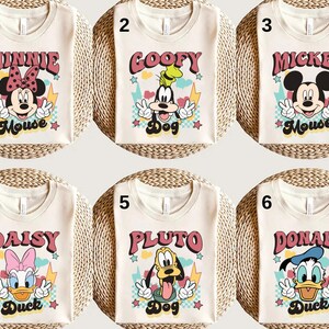 Disney Mickey en vrienden aangepast shirt, shirt Disney-personages, Disney Mickey kindershirt, Disneyland vakantie shirt, shirt Disney familiegroep