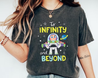 Camiseta de Buzz Lightyear de Toy Story de Disney, camiseta de personajes de la película Toy Story, camiseta de Buzz Lightyear de Disney, camiseta de Toy Story Infinity and Beyond
