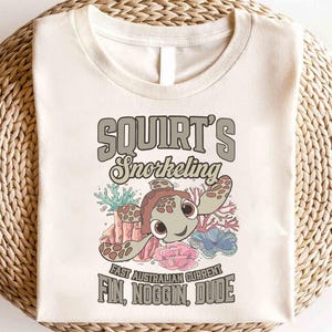 Disney Finding Squirts Snorkeling Shirt,Finding Nemo Shirt,Animal Kingdom Tee,Finding Nemo Character Shirt, Disney Finding Nemo Squirt Shirt