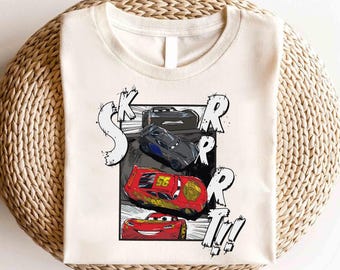 Camiseta de Disney Cars Lightning Mcqueen y Jackson Storm, camiseta de Disney Cars, camiseta a juego de Disney Cars, camiseta de Radiator Springs, camiseta de Piston Cup