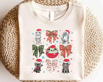 Disney Star Wars Coquette Bow Christmas Shirt,Galaxy's Edge Christmas Shirt, Star Wars Christmas Shirt, Christmas Party Shirt,Christmas Gift