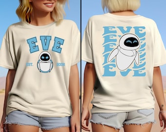 Camiseta de Disney Eve, Camiseta de los personajes de Disney Wall-E, Camiseta del Reino Mágico, Camiseta de Disney Wall-E, Camiseta de pareja de Disney Wall-E y Eve, Camiseta de viaje a Disney