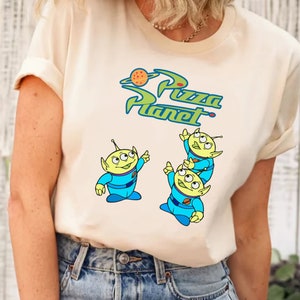 Maglietta Toy Story Pizza Planet, maglietta Disney Pizza Planet, maglietta per amante della pizza, maglietta aliena di Toy Story, maglietta da viaggio Disney, maglietta per le vacanze a Disneyland