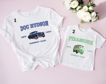 Camisa personalizada de personajes de Disney Cars, camisa a juego de la familia Disney Cars, camisa personalizada a juego de la familia del cumpleaños del coche, Rayo McQueen