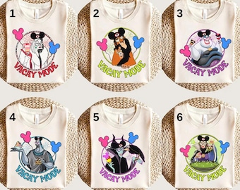 Camiseta Disney Villains Mickey Orelhas Balão Modo Férias, Camiseta Disney Bad Guys, Camiseta Disney Bad Girls Combinando, Camiseta Disney Magic Kingdom