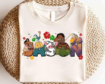 Maglietta con nome personalizzato della Principessa Disney Moana, Maglietta per bambine Disney, Maglietta della Principessa Disney, Maglietta della Principessa Moana, Maglietta di Moana, Maglietta di compleanno per bambine Disney