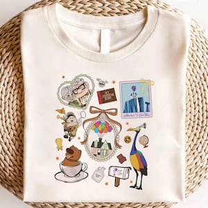 Disney Up Movie Coquette Bow Shirt, Disney Carl And Ellie Shirt,Up Movie Shirt, Disney Family Matching Shirt,Magic Kingdom Shirt, Carl Shirt