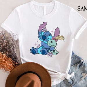 Disney Stitch Two-Sided Shirt, Cute Stitch Lover Tee, Disney Lilo & Stitch Matching Shirt, Disney Girls Trip Shirt, Lilo and Stitch Shirt image 3