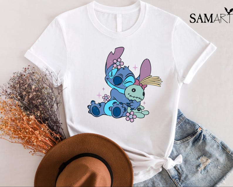 Disney Stitch Two-Sided Shirt, Cute Stitch Lover Tee, Disney Lilo & Stitch Matching Shirt, Disney Girls Trip Shirt, Lilo and Stitch Shirt image 3