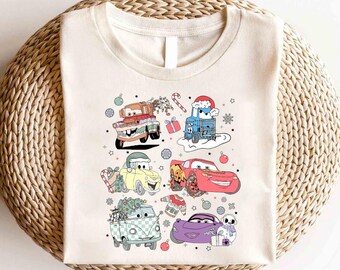 Disney Cars Lightning Mcqueen Christmas Shirt, Disney Cars Christmas Shirt, McQueen Mater Doc Sally Christmas Shirt, Christmas Party Shirt