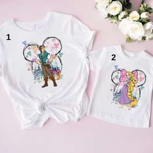 Personalized Disney Tangled Shirt,Mouse Ears Tangled Shirt,Princess Shirt,Rapunzel Tower Tee,Disney Princess Tee, Princess Castle Floral Tee