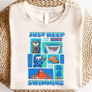 Disney einfach weiter schwimmen finden Shirt, findet Nemo Shirt, Animal Kingdom T-Shirt, findet Nemo Charakter Shirt, findet Nemo Geburtstagsparty Shirt