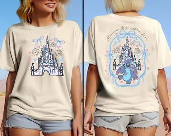 Camiseta del Castillo de Disney Stitch, Camiseta del Reino Mágico, Camiseta a juego de Lilo y Stitch, Camiseta de viaje de Disney para niñas, Camiseta de vacaciones de Disney, Camiseta de viaje de Disney