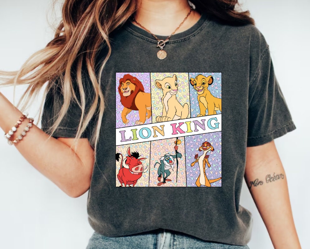 Vintage Disney Lion King Characters Group Squad Shirt, Animated