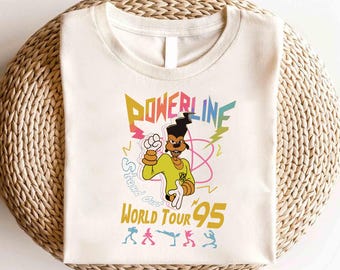 Disney 90s A Goofy Movie Powerline Stand Out World Tour 95 Shirt,Max Roxanne Powerline Shirt,Disney A Goofy Movie Shirt,Disney A Goofy Shirt