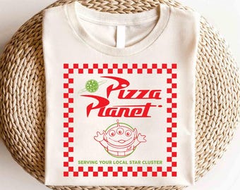 Toy Story Pizza Planet Shirt, Disney Pizza Planet Shirt, Pizza-Liebhaber-Shirt, Toy Story Alien Shirt, Disney Trip Shirt, Disneyland Urlaub T-Shirt