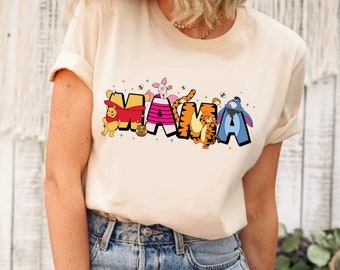 Winnie de Poeh Mama Shirt, Winnie de Poeh Moeder Shirt, Cadeau voor moeder, Mama Shirt, Mom Life Shirt, Disney Moederdag Tee, Moederdag Shirt