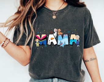 Disney Frozen Mama Shirt,Princess Mom Shirt,Snowman Olaf Mom Shirt, Mother's Day Shirt,Disneyland Elsa and Anna Mama Shirt,Frozen Mama Shirt