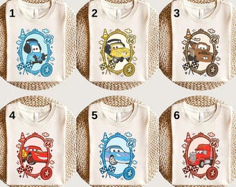 Disney Cars Lightning Mcqueen Coquette Bows Shirt, Disney Cars Character Shirt, Disney Cars Matching Shirt, Disney Radiator Springs Shirt