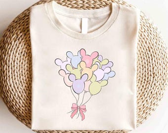 Camiseta com Balão do Mickey da Disney, Camiseta com Balão da Disney, Camiseta com Balão da Minnie, Camiseta do Mickey e da Minnie, Camiseta da Minnie, Camiseta com Balão do Reino Animal