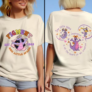 Disney Figment Two-Sided Shirt,Disney Epcot Figment Shirt,Disney Purple Dragon Shirt,One Little Spark Shirt,Figment Shirt, Magic Kingdom Tee