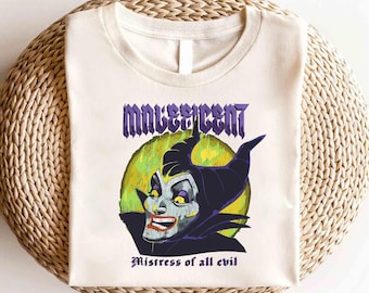 Disney vintage malafide portret shirt, Disney Doornroosje schurken shirt, Disney vakantie shirt, Magic Kingdom shirt, Disney trip shirt